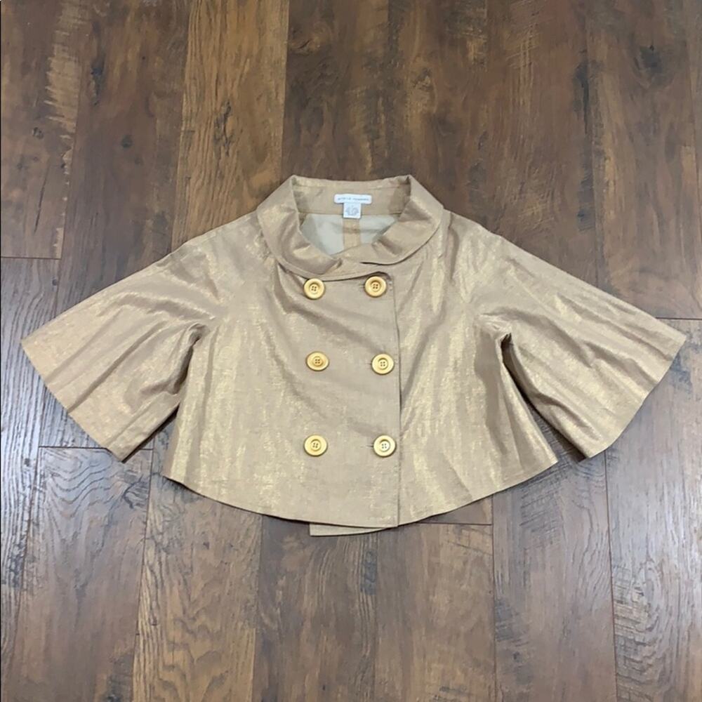 Steve Madden gold cropped swing jacket